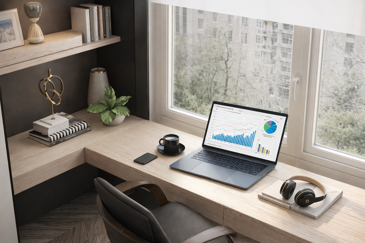 natural light office desk